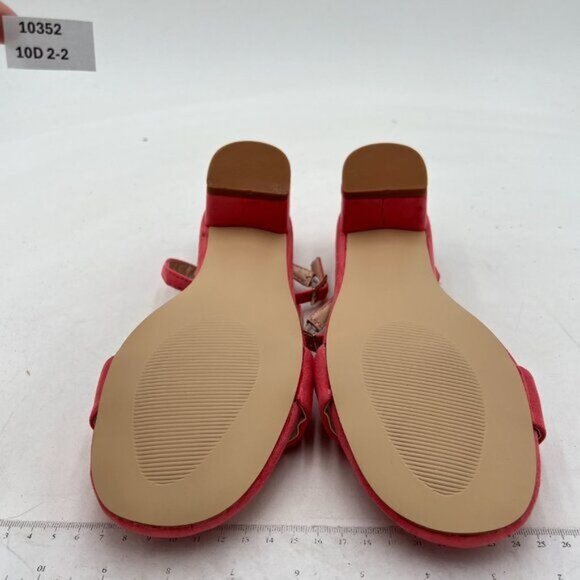 XYD Pink Open Toe Ankle Strap Buckled Low Chunky Heel Sandal - Picture 7 of 8